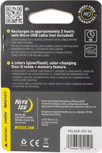 Nite Ize safety light illuminating a dog playing in the backyard at night
