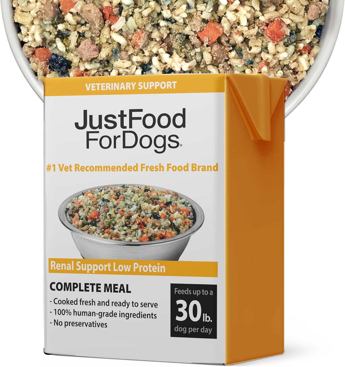 JustFoodForDogs Vet RX Pantry Fresh Prescription Dog Food, Human Grade, Vet Recommended Fresh Pet Meal, Limited Ingredient, Prescription Diet, Hepatic Support Low Protein, 12.5oz- 12 Pack - Image 13
