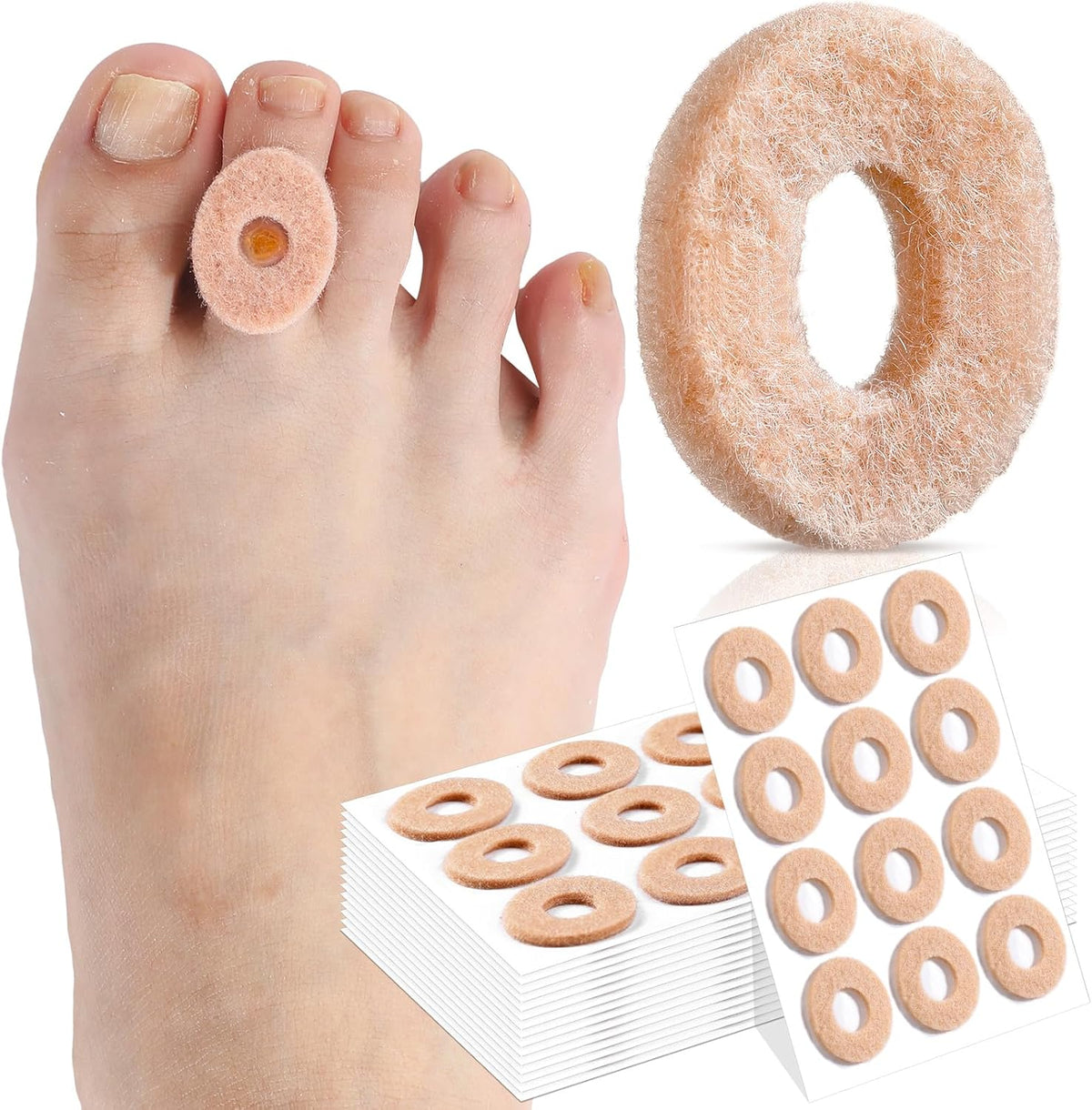 Breling corn cushions and callus pads front packaging view showing soft felt oval patches