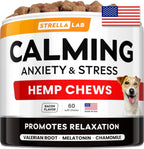 StrellaLab advanced calming chews for dogs front view container