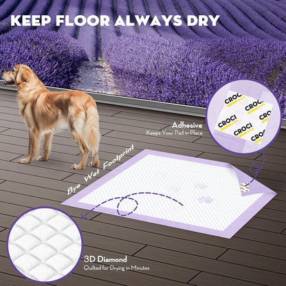Extra large thirty six inch pet pad absorbing liquid quickly into gel