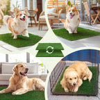 LOOBANI Dog Grass Pee Pads, Artificial Dog Grass Pads for Potty Tray, Fake Grass for Dogs to Pee On, Outdoor Indoor Pee Grass for Dog Potty(14*18 inch) - Image 9