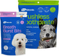 Ark Naturals Large Breed Brushless Toothpaste and Breath Bursts Bundle front view showcasing the packaging for dog dental chews.