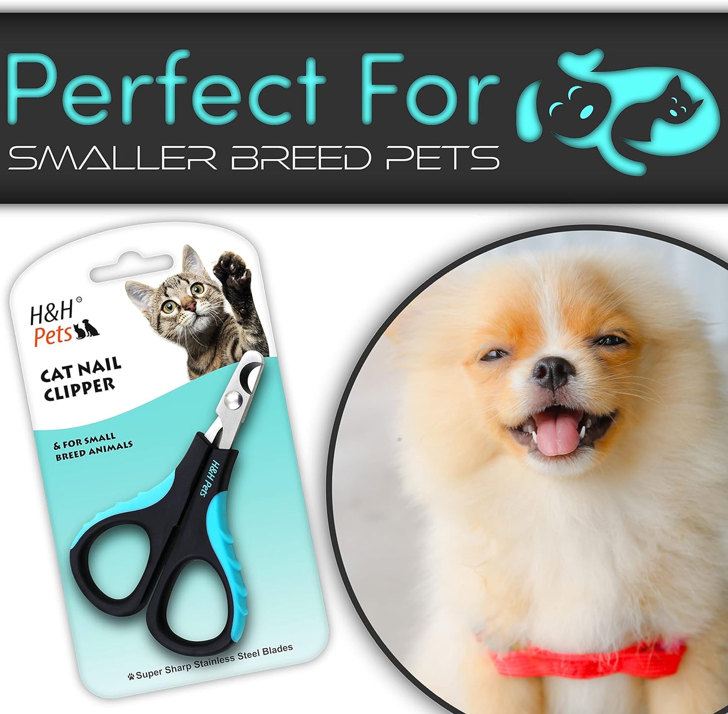 Ergonomic non-slip handle detail of H&H Pets clipper
