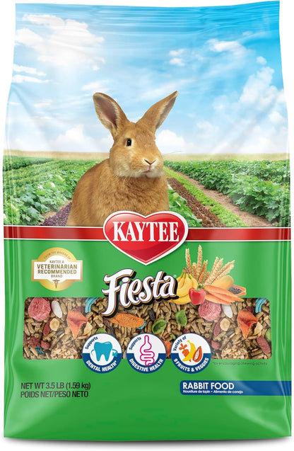Kaytee Fiesta Rabbit Food 3.5 pounds front package view premium small animal diet
