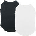Chol&Vivi soft cotton dog t-shirts front view black and white