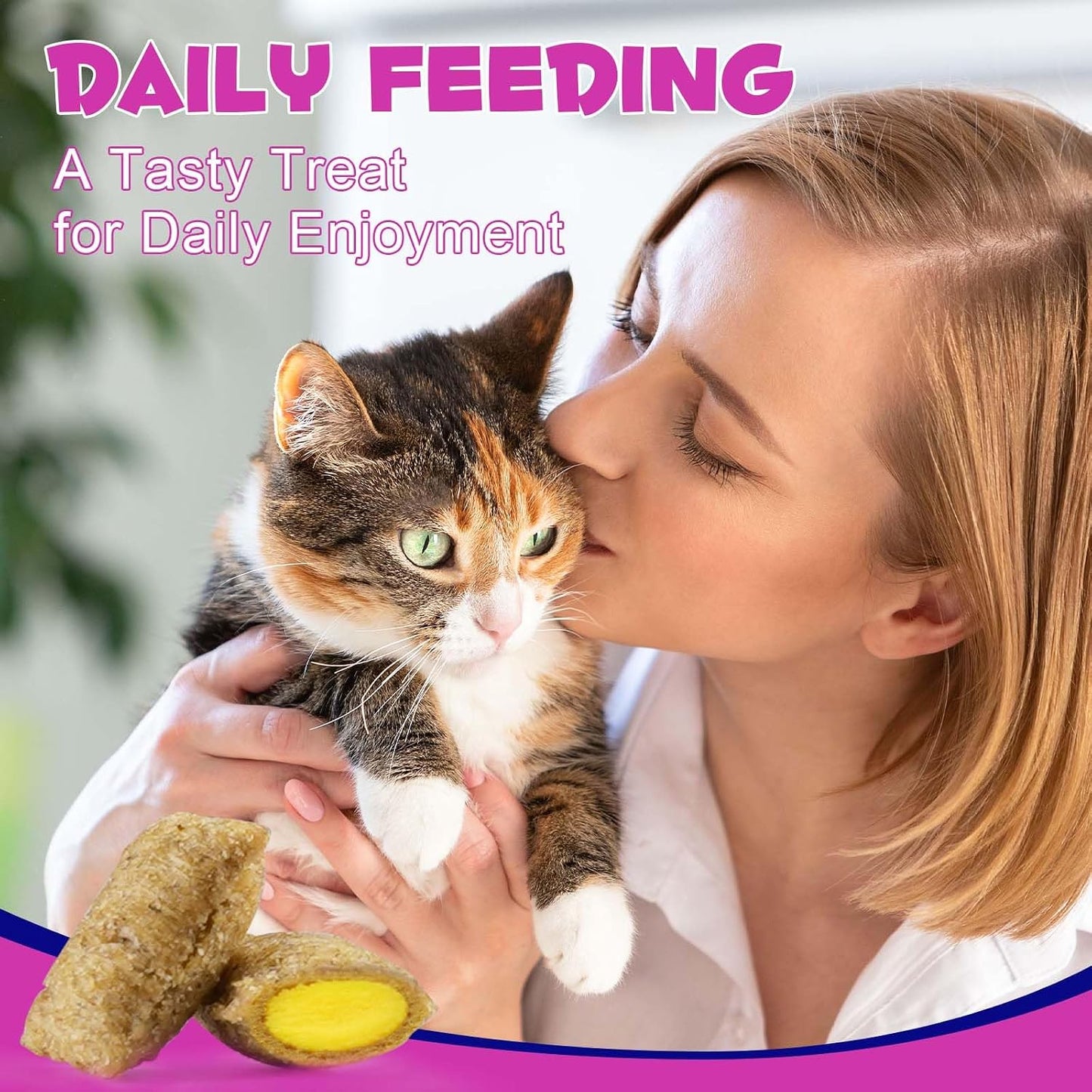 Cat Multivitamin Chews - Multivitamin Soft Chews for Cats, Cat Vitamin Supplements Support Immune Function & Digestive Function, Skin & Coat Health, Joint Support, Chicken Flavor - 100g / 30 Chews - Image 9