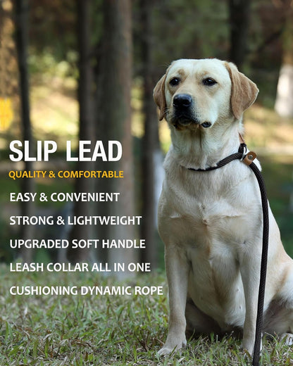 Lynxking reflective dog rope leash loop configuration for medium large breeds