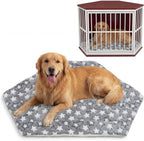 Fanfanwin corner crate dog mat front view with star pattern