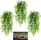 Close up of artificial foliage for reptile tank environment