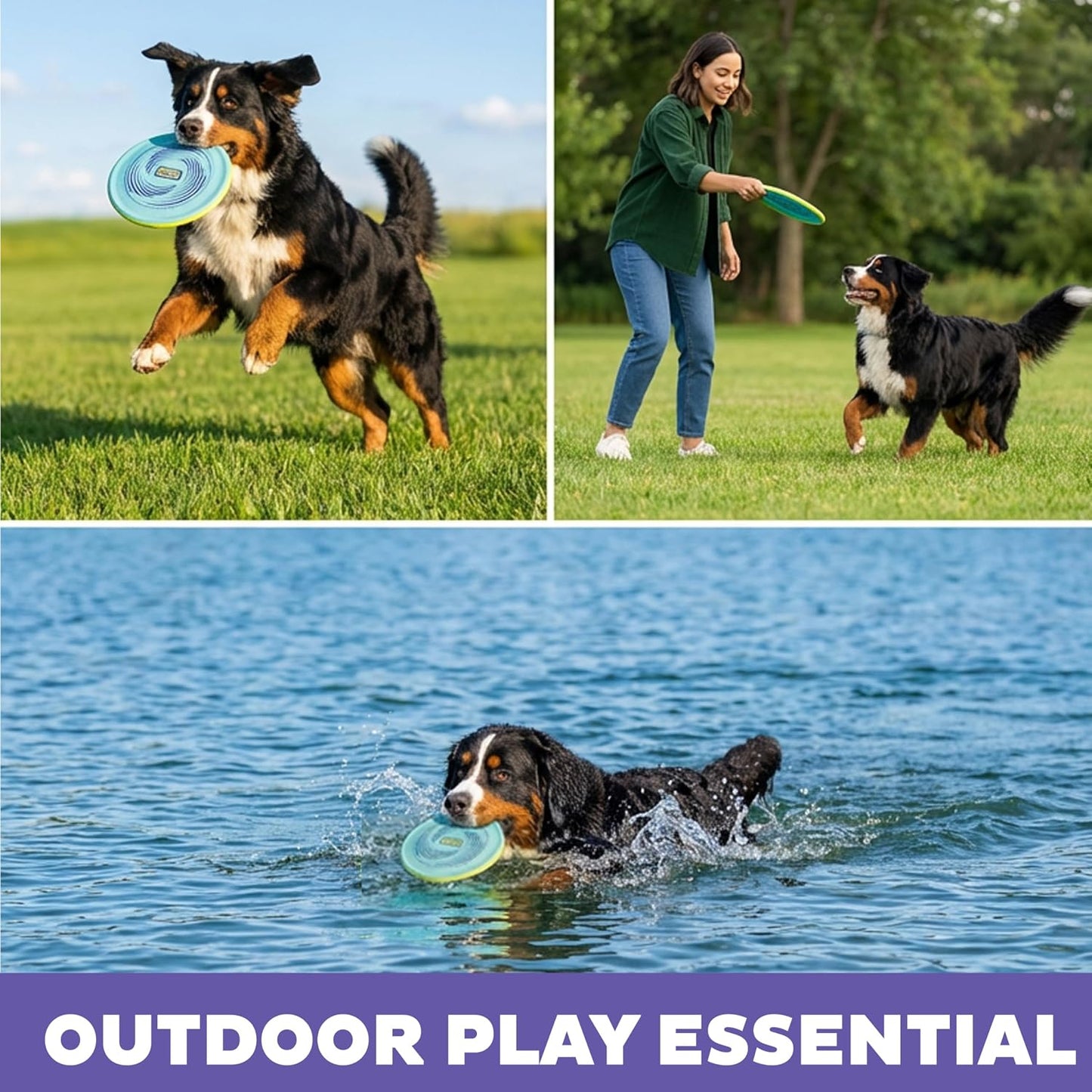 Outward Hound FlyFetch Disc floating on water surface