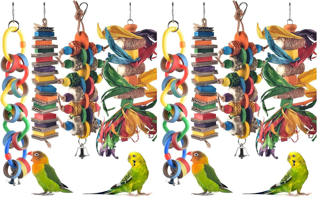 Bissap 2 PCS Bird Chew Toys, Multicolored Bagel Cascade Bird Parrot Toy Biting Paper Cardboard Olympic Rings Conures Toys for Amazon Cockatiels Cockatoos Macaws and Similar Sized Pet Birds - Image 9