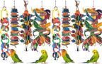 Bissap 2 PCS Bird Chew Toys, Multicolored Bagel Cascade Bird Parrot Toy Biting Paper Cardboard Olympic Rings Conures Toys for Amazon Cockatiels Cockatoos Macaws and Similar Sized Pet Birds - Image 9