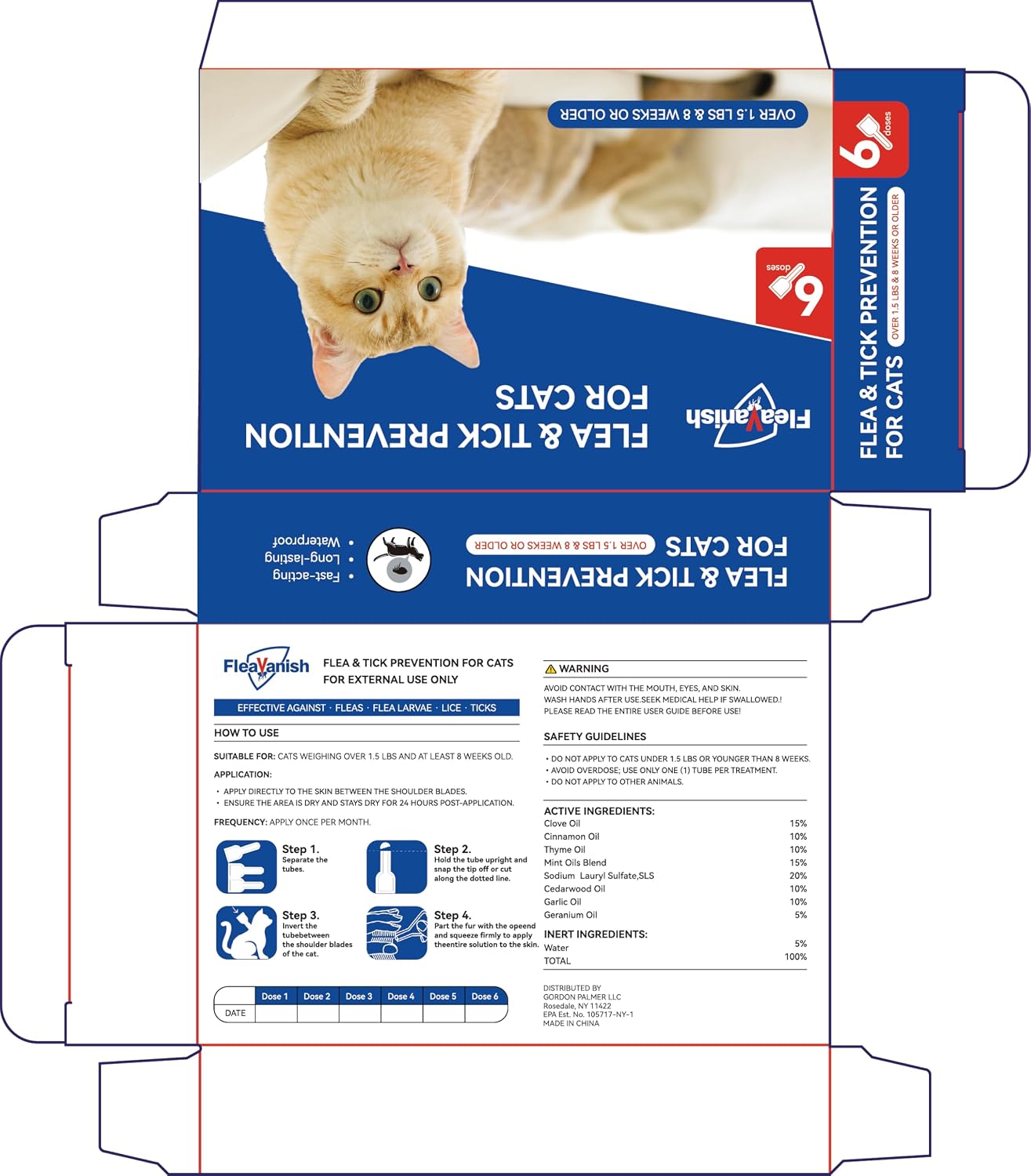 FleaVanish premium imported pet care solution for long lasting flea prevention