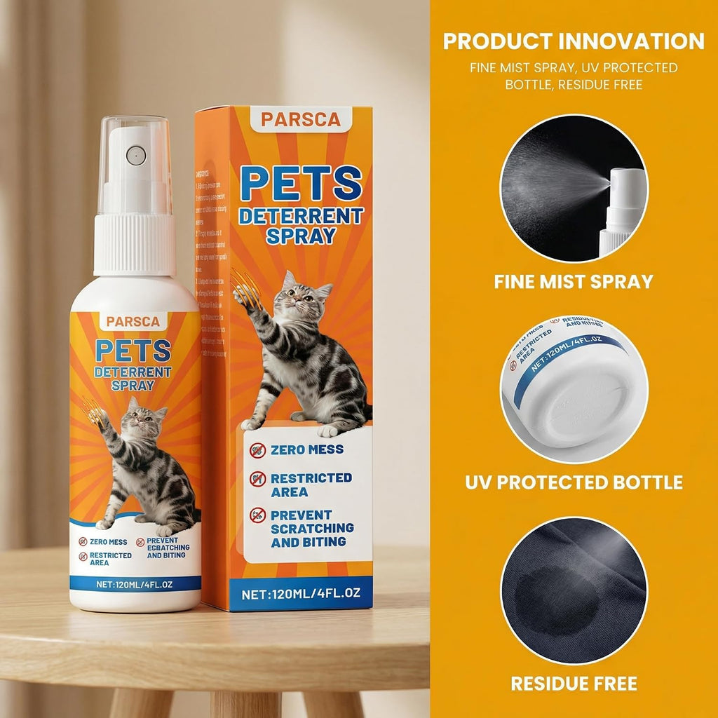Safe USA imported cat training spray by Parsca