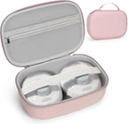 Bjabtan hard shell wearable breast pump bag in pink front view