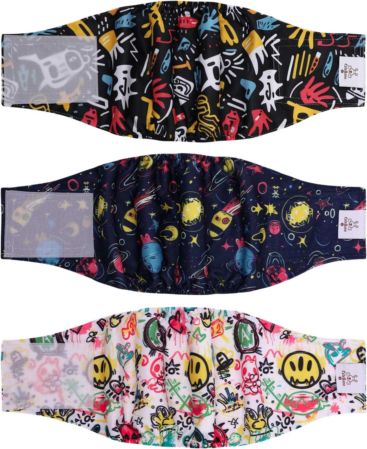 CuteBone Dog Belly Bands for Male Dogs Wraps Washable Doggie Diapers DM07S - Image 14