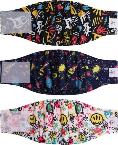 CuteBone Dog Belly Bands for Male Dogs Wraps Washable Doggie Diapers DM07S - Image 14