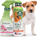 TropiClean Luxury 2-In-1 Papaya and Coconut Dog Shampoo and Detangler Spray Bundle front view packaging
