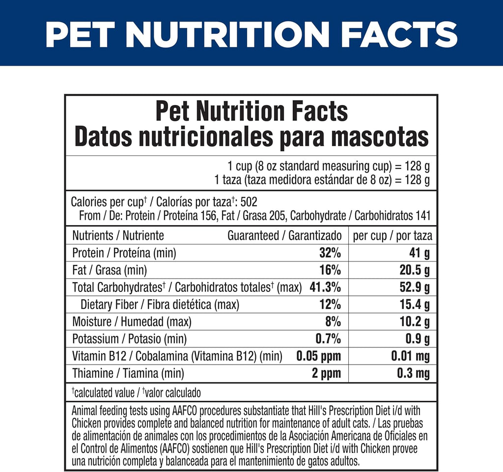 Hill's Prescription Diet i/d Digestive Care Dry Cat Food, Chicken, 8.5 lb. Bag - Image 13