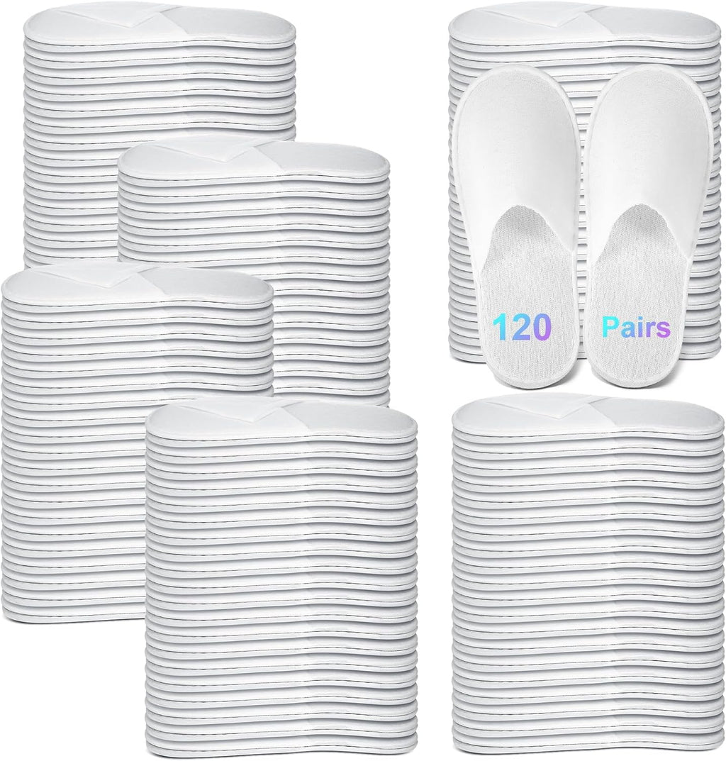Jagely disposable spa slippers bulk pack front view.