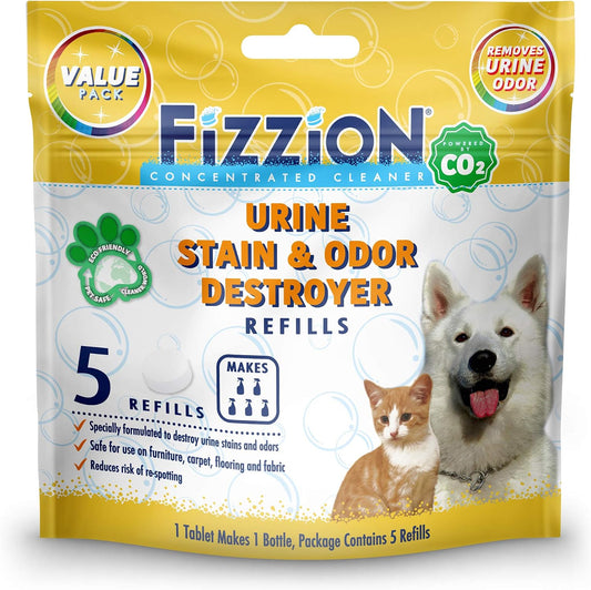 Fizzion Urine Pet Stain and Odor Destroyer 5 tablets pack front view