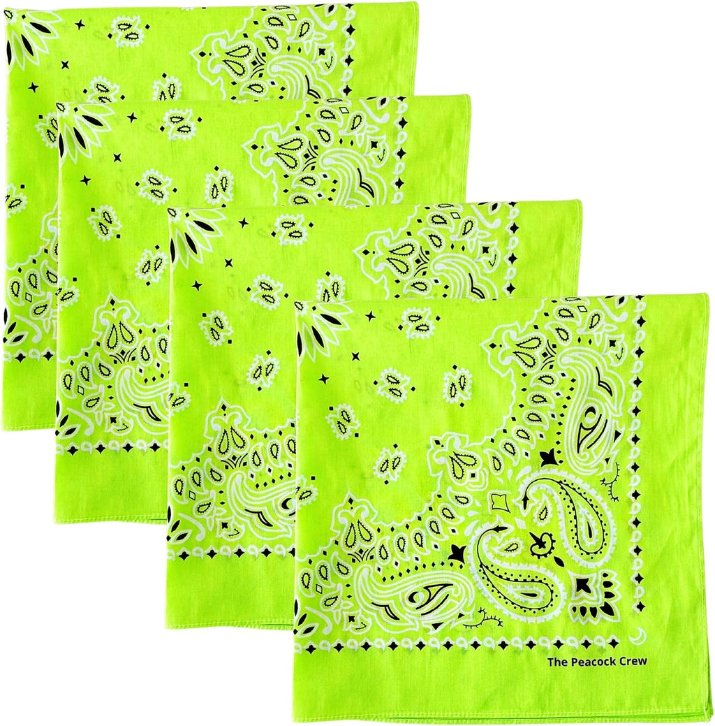 The Peacock Crew Premium Soft Cotton Bandanas Pack for Men and Women Paisley 22 x 22 inches - Image 11