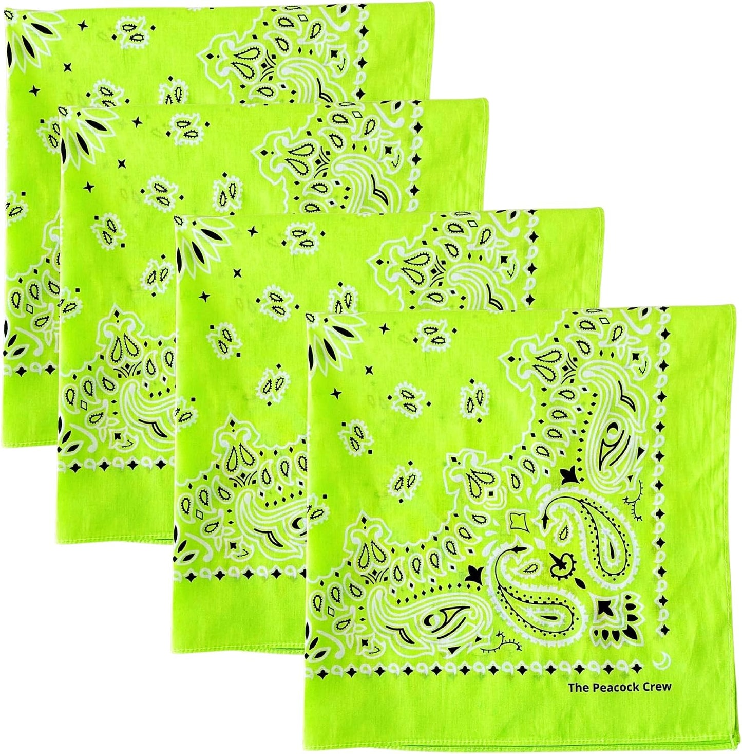 The Peacock Crew Premium Soft Cotton Bandanas Pack for Men and Women Paisley 22 x 22 inches - Image 11