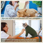 PUMYPOREITY green cat recovery suit post-surgery body protection