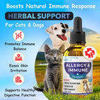 Natural anti itch herbal drops for pets suffering from seasonal skin irritation