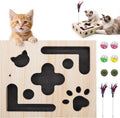 RoadAlchemist cat scratch puzzle enrichment box front view for natural claw care