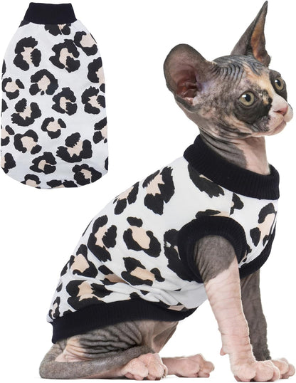 PUMYPOREITY Sphynx Cat Clothes - Stretchy Sweater, Soft Hairless Shirt, Pullover Pajamas, Turtleneck for Sphynx Cornish Rex, Devon Rex - Pink, S - Image 9