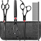 GLADOG Professional 5 in 1 Dog Grooming Scissors Set with Safety Round Tips, Sharp and Heavy-duty Pet Grooming Shears for Cats - Image 11