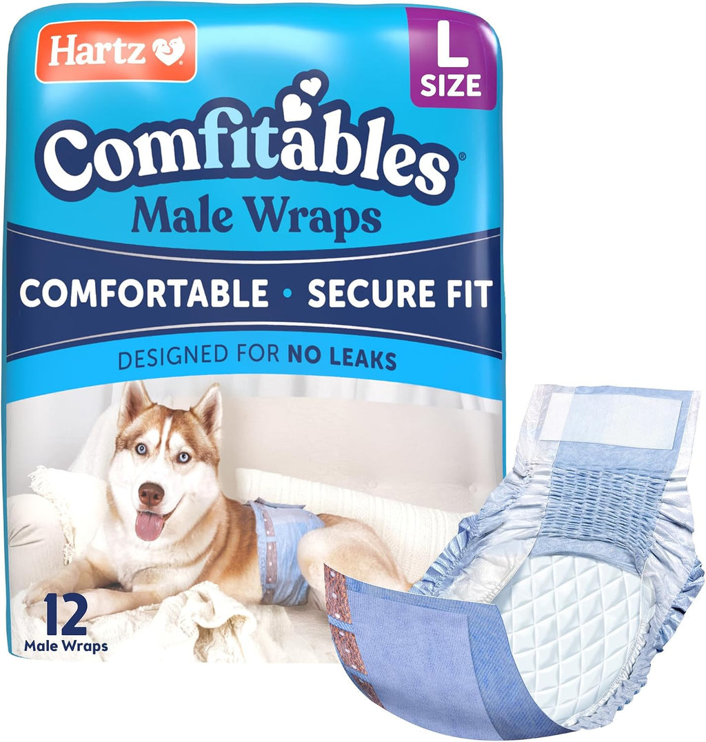 Hartz Comfitables Disposable Male Dog Wraps with Stretchy Waistband, Small 40 Count - Image 12
