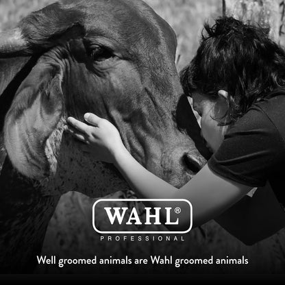 Wahl hardened steel detachable livestock blade demonstrating clean out slot design