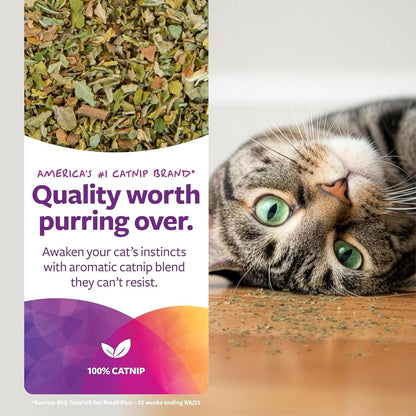 SmartyKat 100 percent natural catnip 2 ounces canister label details