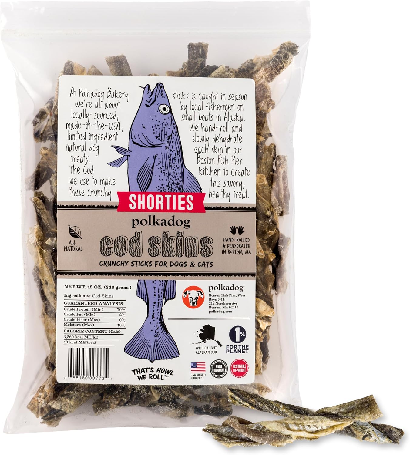 Polkadog Cod Skins for Dogs (2lb Regular) - Single Ingredient, Wild-Caught Fish Skin Natural Dog Treat Chews. High in Lean Protein & Omega 3. Hypoallergenic, Grain Free. Handcrafted & Made in USA - Image 10