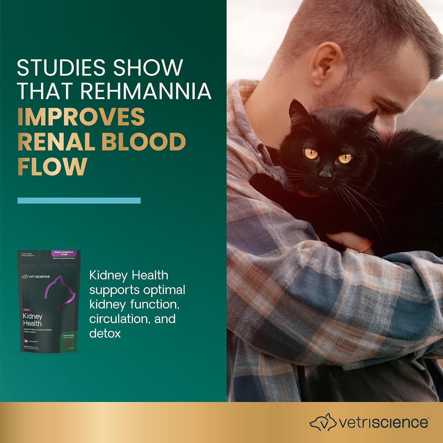 VetriScience Kidney Health Chews, Renal Essentials Supplement for Cats, Kidney Care and Support with Mushroom, Astragalus Root, Nettle Seed and Herbs, Chicken, 120 Count - Image 4