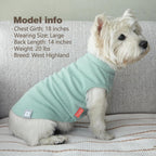 KYEESE 2Pack Waffle Dog Shirts, Lightweight Sleeveless Dog T Shirts for Small Dogs Boy Girl, Breathable Pet Vest Comfortable Tank Top Soft Dogs Clothes for Daily Wear, Green+Striped, M - Image 9