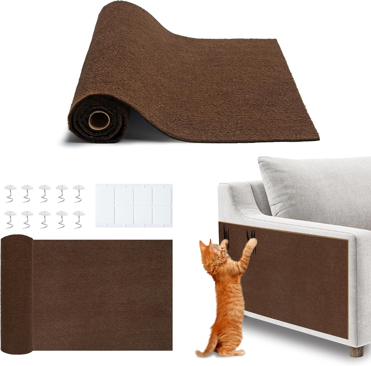 Catify Spin n' Scratch Cat Scratch Pad Refill - Round, 5-Pack - Image 9