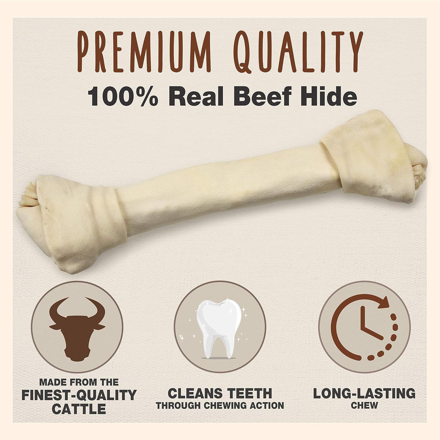 IMS Trading Cadet rawhide dog bone thirteen inches single ingredient treat packaging