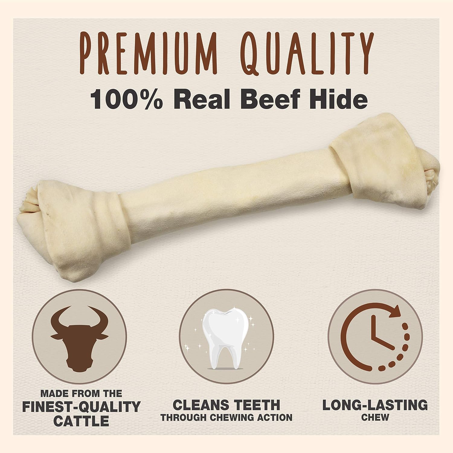 IMS Trading Cadet rawhide dog bone thirteen inches single ingredient treat packaging