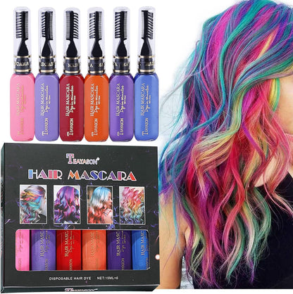 Shaktism rainbow hair color chalk comb set front view packaging