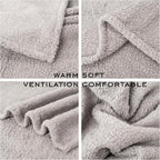 Beige and gray square moon small animal blankets neatly stacked together.