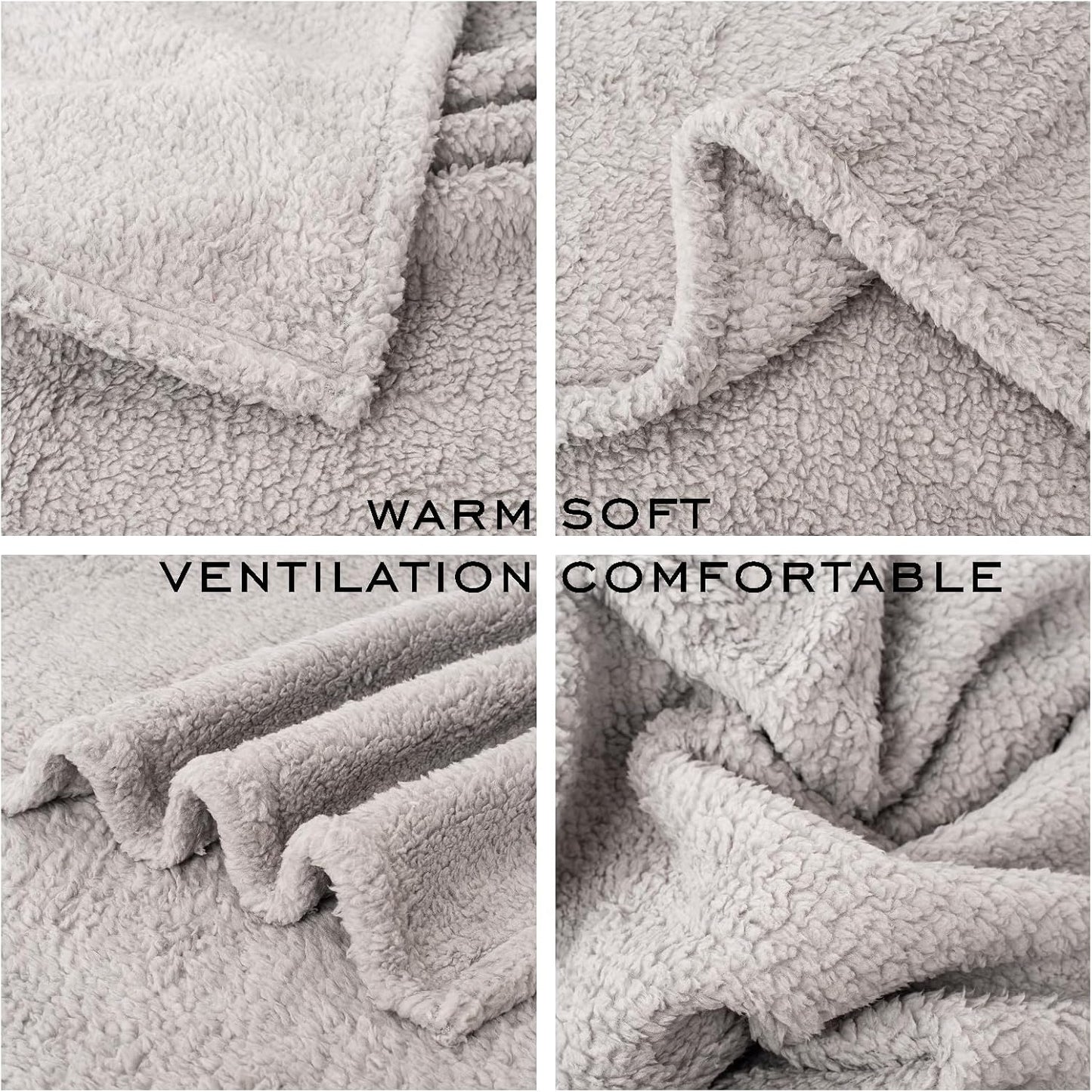 Beige and gray square moon small animal blankets neatly stacked together.