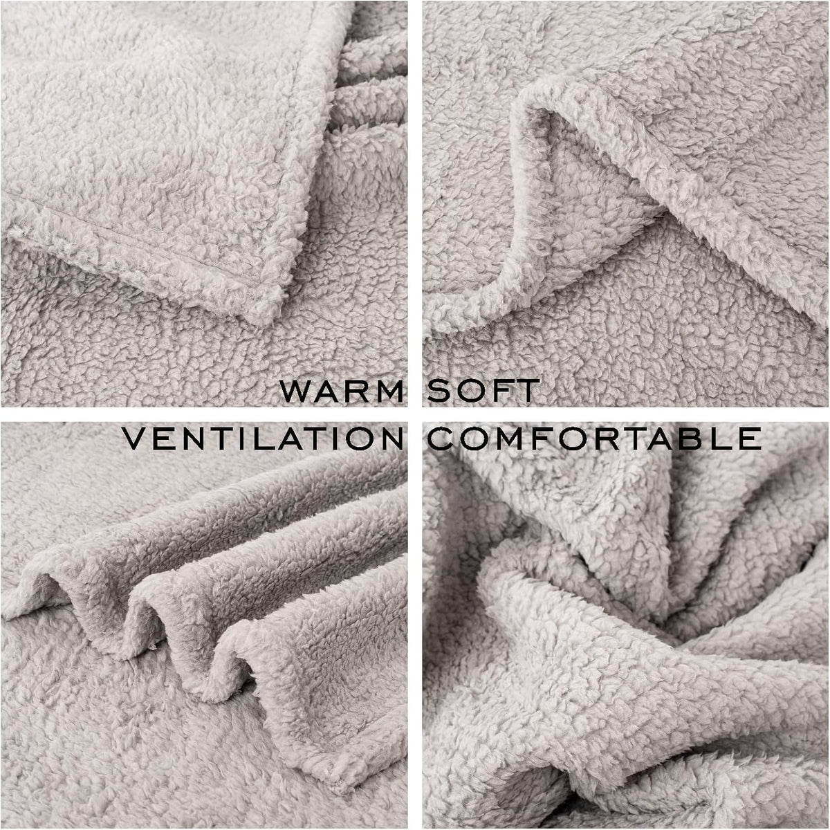 Beige and gray square moon small animal blankets neatly stacked together.