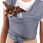 Comfortable cotton-spandex pet sling for kittens and puppies