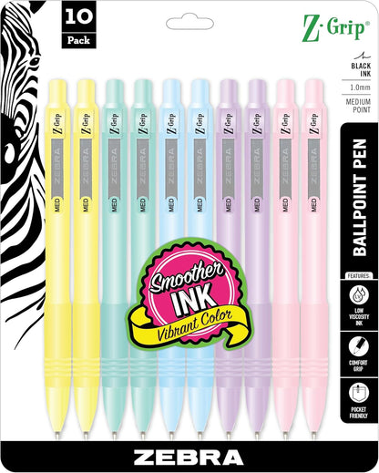 Zebra Pen Z-Grip Retractable Ballpoint Pen, Smooth-Flowing Black Ink, 1.0mm Medium Point, School & Office Supplies, Ideal for Note-Taking, Journal and Planner Use, 7-Pack (22271) - Image 12