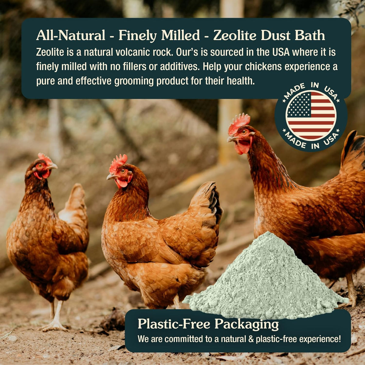 Zeolite Chicken Dust Bath, 6 lb, Natural Mineral Dust Bath for Chickens - Image 9