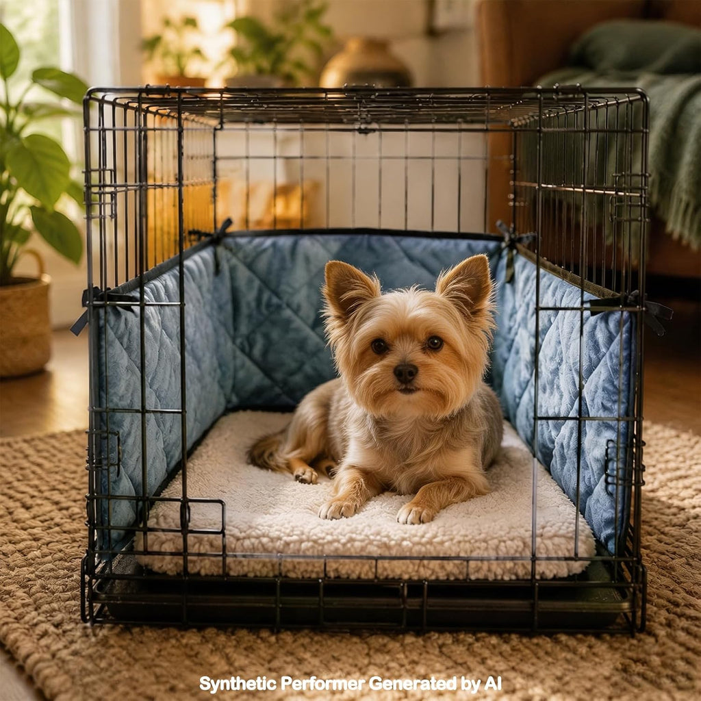 The 14 heavy-duty ties used to secure the bumper to the dog crate